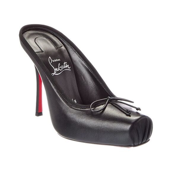 Christian Louboutin Shoes - Christian Louboutin Cassia 100 Leather Mule, Black